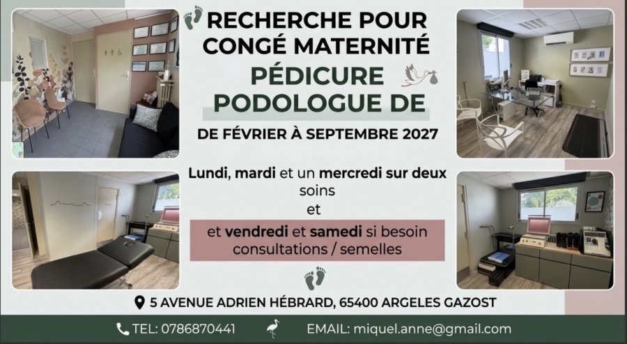 Recherche remplaçant pour congé maternité février 2027 à septembre 2027 offre Remplacement Congé Maternité